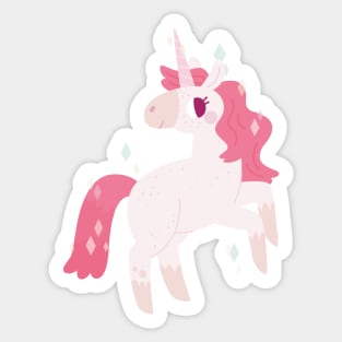 Sparkly Pink Unicorn Sticker